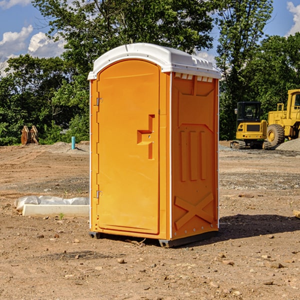 how often are the porta potties cleaned and serviced during a rental period in Diller